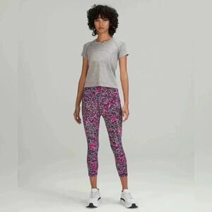 Lululemon Swift Speed High Rise Crop 21 Inch Floral Electric Multi Womens Size 4